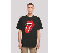 T-Shirt F4NT4STIC "The Rolling Stones Zunge", Damen, Gr. XS, schwarz, Obermaterial: 100% Baumwolle, oversize, Rundhals, ohne Bündchen, Shirts T-Shirt, Premium Qualität (74018940-XS) schwarz