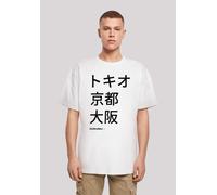T-Shirt F4NT4STIC "Tokio, Kyoto, Osaka", Damen, Gr. S, weiß, Obermaterial: 100% Baumwolle, oversize, Rundhals, ohne Bündchen, Shirts T-Shirt, Print (97114150-S) weiß