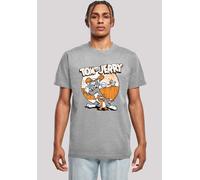 T-Shirt F4NT4STIC "Tom and Jerry TV Serie Play Baseball", Damen, Gr. 5XL, grau (erdgrau), Obermaterial: 100% Baumwolle, regular fit, Rundhals, ohne Bündchen, Shirts T-Shirt, Print (20890534-5XL) erdgr