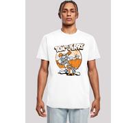 T-Shirt F4NT4STIC "Tom and Jerry TV Serie Play Baseball", Damen, Gr. 5XL, weiß, Obermaterial: 100% Baumwolle, regular fit, Rundhals, ohne Bündchen, Shirts T-Shirt, Print (67422253-5XL) weiß
