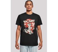 T-Shirt F4NT4STIC "Tom und Jerry Rocket Prank", Damen, Gr. 4XL, schwarz, Obermaterial: 100% Baumwolle, regular fit, Rundhals, ohne Bündchen, Shirts T-Shirt, Herren,Premium Merch,Regular-Fit,Basic,Bedr