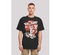 T-Shirt F4NT4STIC "Tom und Jerry Rocket Prank", Damen, Gr. XL, schwarz, Obermaterial: 100% Baumwolle, oversize, Rundhals, ohne Bündchen, Shirts T-Shirt, Print (79989254-XL) schwarz