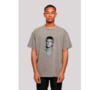 T-Shirt F4NT4STIC "TV Times Pop Star David Bowie Portrait 1977", Herren, Gr. S, asphalt, Obermaterial: 100% Baumwolle, oversize, Rundhals, ohne Bündchen, Shirts T-Shirt, Premium Qualität (56033207-S) 