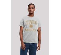 T-Shirt F4NT4STIC "US National Parks Yellowstone Wyoming", Herren, Gr. L, grau melange, Obermaterial: 100% Baumwolle, regular fit, Rundhals, ohne Bündchen, Shirts T-Shirt, Premium Qualität (73933752-L