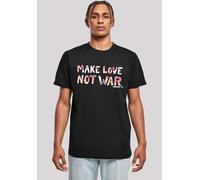 T-Shirt F4NT4STIC "WOODSTOCK Make Love Not War Floral", Damen, Gr. M, schwarz, Obermaterial: 100% Baumwolle, regular fit, Rundhals, ohne Bündchen, Shirts T-Shirt, Herren,Premium Merch,Regular-Fit,Basi