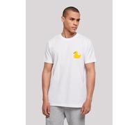 T-Shirt F4NT4STIC "Yellow Rubber Duck TEE UNISEX", Damen, Gr. XXL, weiß, Obermaterial: 100% Baumwolle, regular fit, Rundhals, ohne Bündchen, Shirts T-Shirt, Print (52288148-XXL) weiß