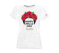 T-Shirt Frida Kahlo Offizielle schriftliche Pasiòn por la vida - Wei§ - S
