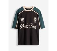 T-Shirt - Frontprint - Schwarz XXL