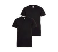 T-Shirt FRUIT OF THE LOOM, Herren, Gr. XL (56/58), schwarz, Single Jersey, Obermaterial: 100% Baumwolle, schmal, V-Ausschnitt, Shirts T-Shirt, mit V-Ausschnitt (71014210-XL) schwarz