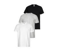 T-Shirt FRUIT OF THE LOOM, Damen, Gr. XXL (60/62), schwarz-weiß (weiß, schwarz, graumelange 3, hb, schwarz, weiß), Single Jersey, Obermaterial: 100% Baumwolle. Obermaterial 2: 97% Baumwolle, 3% Polyes