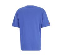 T-Shirt FUBU "Fubu FBMQ12111BLU Fubu Varsity T-Shirt", Damen, Gr. S, blau, weiß, rot, 100% Baumwolle, bedruckt, loose fit, Rundhals, Shirts T-Shirt (82899568-S) blau, weiß, rot