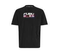 T-Shirt FUBU "Fubu FBMQ12121BLK Fubu Corporate Intnl T-Shirt", Herren, Gr. XS, schwarz, 100% Baumwolle, bedruckt, relaxed fit, Rundhals, Shirts T-Shirt (52173606-XS) schwarz