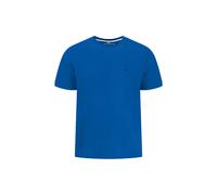 T-Shirt FYNCH-HATTON "FYNCH-HATTON Basic T-Shirt", Herren, Gr. XXL, blau (strong blau), Jersey, Obermaterial: 100% Baumwolle, bestickt, unifarben, normal hüftbedeckend, Rundhals, Shirts T-Shirt, norma