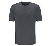 T-Shirt FYNCH-HATTON "FYNCH-HATTON Basic T-Shirt", Herren, Gr. 4XL (68/70), grau (dunkelgrau), Jersey, Obermaterial: 100% Baumwolle, bestickt, unifarben, normal hüftbedeckend, Rundhals, abgerundeter S