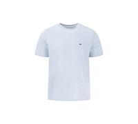T-Shirt FYNCH-HATTON "FYNCH-HATTON Basic T-Shirt", Herren, Gr. L, blau (summer breeze), Single Jersey, Obermaterial: 100% Baumwolle, bestickt, unifarben, normal hüftbedeckend, Rundhals, abgerundeter S