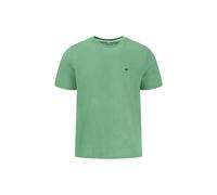 T-Shirt FYNCH-HATTON "FYNCH-HATTON Basic T-Shirt", Herren, Gr. S, grün (turf grün), Jersey, Obermaterial: 100% Baumwolle, bestickt, unifarben, normal hüftbedeckend, Rundhals, abgerundeter Saum, Shirts