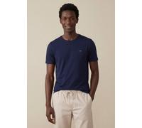 Fynch-Hatton Herren T-Shirt Slim Fit Rundhals Kurzarm Baumwolle Blau XXL