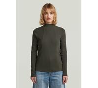 G-STAR A Line Slim Rib Mock T-Shirt Grau XL asfalt D26905-E136-995-XL