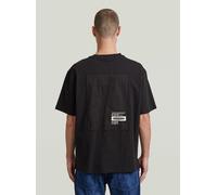 T-Shirt G-STAR "Back Applique Relaxed T-Shirt", Damen, Gr. L, dk schwarz, Obermaterial: 100% Baumwolle, Shirts T-Shirt (37418313-L) dk schwarz
