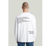 T-Shirt G-STAR "Back Embro Text Loose T-Shirt", Herren, Gr. XXL, weiß, Obermaterial: 100% Baumwolle, Shirts T-Shirt (40599810-XXL)