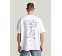 T-Shirt G-STAR "Back Graphic Relaxed T-Shirt", Herren, Gr. M, weiß, Obermaterial: 100% Baumwolle, Shirts T-Shirt (95181327-M) weiß