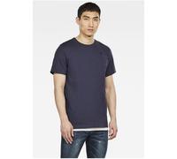 T-Shirt G-STAR "Base-S T-Shirt", Herren, Gr. M (48/50), blau (navy), Jersey, Obermaterial: 100% Baumwolle, unifarben, regular fit normal, Rundhals, Shirts T-Shirt, mit kleinem Logo-Detail (18962532-M)