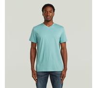 T-Shirt G-STAR "Base-S T-Shirt", Herren, Gr. M, mineral blau, Jersey, Obermaterial: 100% Baumwolle, unifarben, regular fit normal, Rundhals, Shirts T-Shirt, mit kleinem Logo-Detail (25487154-M) minera