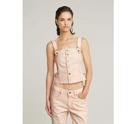 T-Shirt G-STAR "Bustier Top Detachable Straps", Damen, Gr. XL, peach puree gd coated, Obermaterial: 25% Baumwolle, Shirts T-Shirt (19442011-XL) peach puree gd coated