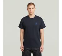 T-Shirt G-STAR "Chest Logo", Herren, Gr. L, blau (salute), Jersey, Obermaterial: 100% Baumwolle, unifarben, regular fit, Rundhals, abgesteppte Kante, Shirts T-Shirt, Rundhals, Regular Fit (22168556-L)
