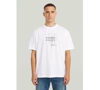 T-Shirt G-STAR "Coord Graphic Relaxed T-Shirt", Damen, Gr. S, weiß, Obermaterial: 100% Baumwolle, Shirts T-Shirt (85501557-S) weiß