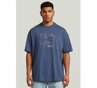 T-Shirt G-STAR "Coord Graphic Relaxed T-Shirt", Damen, Gr. L, rank blau, Obermaterial: 100% Baumwolle, Shirts T-Shirt (25383824-L) rank blau