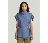 T-Shirt G-STAR "Double Belted Shirt", Damen, Gr. M, rinsed, Obermaterial: 100% Baumwolle, Shirts T-Shirt (60033707-M) rinsed