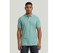 Poloshirt G-STAR "Dunda Slim Poloshirt", Herren, Gr. S, mineral blau, Obermaterial: 95% Baumwolle, 5% Elasthan, Shirts Poloshirt (79875056-S)