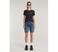 T-Shirt G-STAR "Embro Logo T-Shirt", Damen, Gr. XXS, dk schwarz, Obermaterial: 100% Baumwolle, Shirts T-Shirt (18564514-XXS) dk schwarz