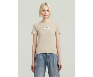T-Shirt G-STAR "Embro Patch Slim T-Shirt", Damen, Gr. M, dk brick, Obermaterial: 100% Baumwolle, Shirts T-Shirt (30951033-M) dk brick