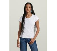 G-Star RAW Top Eyben Slim V-Neck 2.0 Damen Weiß Größe S