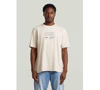 T-Shirt G-STAR "Globes Relaxed T-Shirt", Herren, Gr. M, weißbait, Obermaterial: 100% Baumwolle, Shirts T-Shirt (59327240-M) weißbait