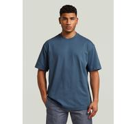 T-Shirt G-STAR "GS-01 Relaxed T-Shirt", Herren, Gr. M, rank blau, Obermaterial: 100% Baumwolle, Shirts T-Shirt (44663721-M) rank blau
