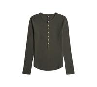 T-Shirt G-STAR "Henley Slim T-Shirt", Damen, Gr. S, asfalt, Obermaterial: 94% Baumwolle, 6% Elasthan, Shirts T-Shirt (52950437-S) asfalt