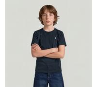 T-Shirt G-STAR "KIDS, BASE R T SS", Jungen, Gr. 14 (164), schwarz (salute), Single Jersey, Obermaterial: 100% Baumwolle, unifarben, regular fit hüftbedeckend, Rundhals, abgesteppte Kante, Shirts T-Shi