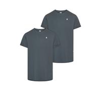 T-Shirt G-STAR "Lash 2er Pack", Herren, Gr. S, schwarz slate, schwarz slate, Jersey, Obermaterial: 100% Baumwolle, unifarben, relaxed fit, Rundhals, mit Umschlag, Shirts T-Shirt, aus Baumwolle (922507