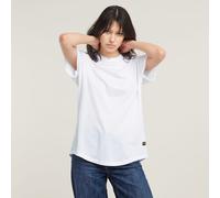 T-Shirt G-STAR "Lash fem loose", Damen, Gr. M, weiß, Jersey, Obermaterial: 100% Baumwolle, unifarben, loose fit, Rundhals, mit Umschlag, Shirts T-Shirt, mit fixiertem Umschlagsaum (38739725-M) weiß
