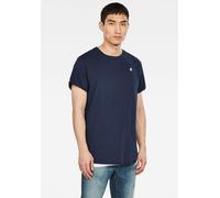 T-Shirt G-STAR "Lash", Damen, Gr. XXL (60/62), blau (navy, meliert), Jersey, Obermaterial: 100% Baumwolle, unifarben, normal hüftbedeckend, Rundhals, Umschlagsaum krempelbar, Shirts T-Shirt, mit klein