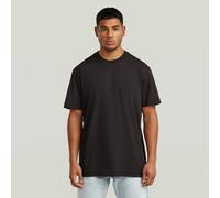 T-Shirt G-STAR "Layered Back", Herren, Gr. S, dk schwarz, Jersey, Obermaterial: 100% Baumwolle, bedruckt, regular fit hüftbedeckend, Rundhals, abgesteppte Kante, Shirts T-Shirt, mit Print auf dem Rück