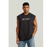 T-Shirt G-STAR "Loose Graphic Sleeveless T-Shirt", Herren, Gr. S, schwarz (dk schwarz), Obermaterial: 100% Baumwolle, Shirts T-Shirt (81862213-S) dk schwarz
