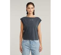 G-STAR Mini G-Script Logo Overdyed Top Grau XS petrol gd D26240-C756-G476-XS