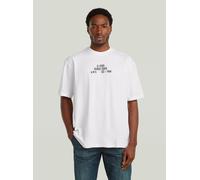 T-Shirt G-STAR "Multi Technique Relaxed T-Shirt", Herren, Gr. M, weiß, Obermaterial: 100% Baumwolle, Shirts T-Shirt (67523964-M) weiß