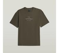 T-Shirt G-STAR "Multi Text Relaxed", Herren, Gr. XXL, braun (schwarz olive), Shirts T-Shirt (56173261-XXL) schwarz olive