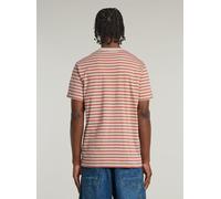 T-Shirt G-STAR "Nifous Stripe T-Shirt", Damen, Gr. XXL, dk brick, etruscan rot stripe, Obermaterial: 100% Baumwolle, Shirts T-Shirt (56872721-XXL) dk brick, etruscan rot stripe