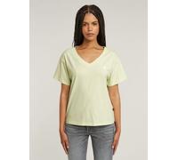 T-Shirt G-STAR "Open V-Neck Relaxed Top", Damen, Gr. S, bright pistache, Obermaterial: 100% Baumwolle, Shirts T-Shirt (12057110-S) bright pistache
